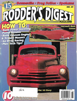 RODDER'S DIGEST 1996 FEB - LANDI'S BUICK CUSTOM, '34 CHEVY,'34 VICKY, '48 CHEVY